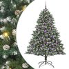 vidaXL Brad de Crăciun artificial Verde 180 cm PVC și Plastic și Oțel