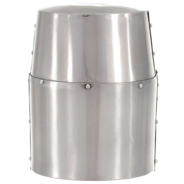 vidaXL Coif de cavaler medieval antichizat joc rol, argintiu, oțel