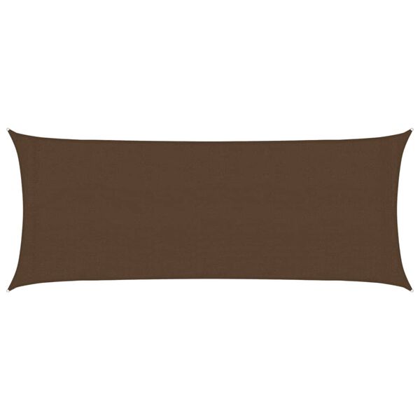 vidaXL Pânză parasolar, maro, 2 x 5 m, HDPE, 160 g/m²
