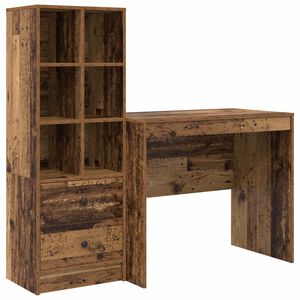 vidaXL Birou Lemn vechi 135,5 x 50 x 127 cm 2 buc.