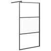 vidaXL Ecrane de duș Negru 100 x 195 cm Sticlă și Aluminiu