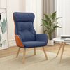 vidaXL Scaun de relaxare, albastru, textil și PVC