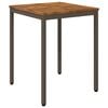 vidaXL Masă de cină pentru grădină Natural și Cafea 60 x 60,5 x 75 cm