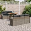vidaXL Set de canapele pentru grădină 7 pcs Gri Rattan poli