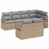 vidaXL Set de canapea 7 buc. Bej poliratan