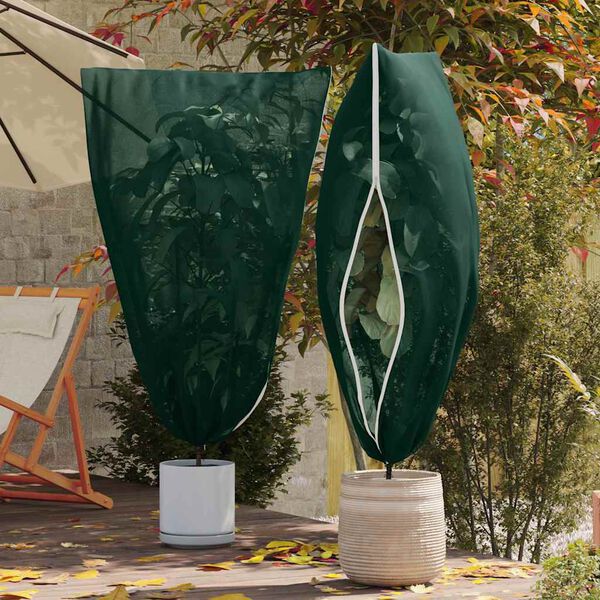 vidaXL Huse din fleece pentru protecția plantelor &icirc;mpotriva &icirc;nghețului 5 pcs