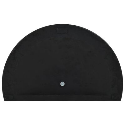 vidaXL Suport umbrelă de soare, negru, 15 kg, polirășină, semi-rotund