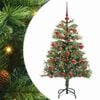 vidaXL Brad de Crăciun artificial 150 LED-uri Alb cald PVC și Metal