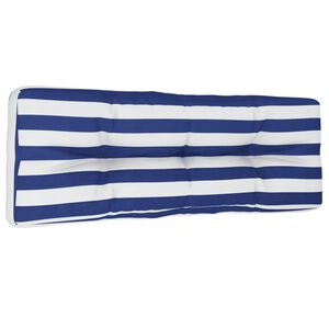 vidaXL Pernă de paleți, dungi albastru/alb, 120x40x12 cm, textil