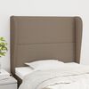 vidaXL Tăblie de pat cu aripioare gri taupe 83x23x118/128 cm textil