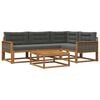 vidaXL Set de canapele de exterior cu pernă 5 pcs Natural și Antracit