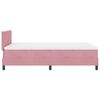 vidaXL Pat cu arcuri cu saltea cu headboard Roz 120 x 190 cm Catifea