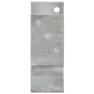 vidaXL Ancore de gard, 6 buc., argintiu, 7x6x15 cm, oțel galvanizat