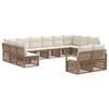 vidaXL Set de canapele pentru grădină 12 pcs Bej poliratan