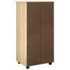 vidaXL Cabinet mobil cu roata Maro 53 x 39 x 103 cm Lemn de pin masiv