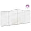 vidaXL Coșuri gabion arcuite 7 buc. 400x30x160/180 cm fier galvanizat