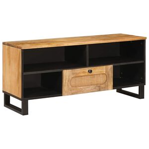 vidaXL Cabinet TV cu sertar Maro 100 x 33 x 46 cm Lemn de mango solid