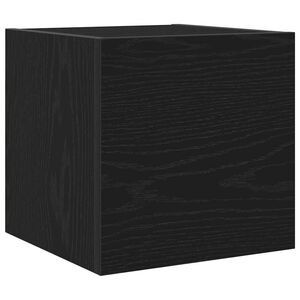 vidaXL Dulap TV montat pe perete 30,5 x 30 x 30 cm Stejar Negru
