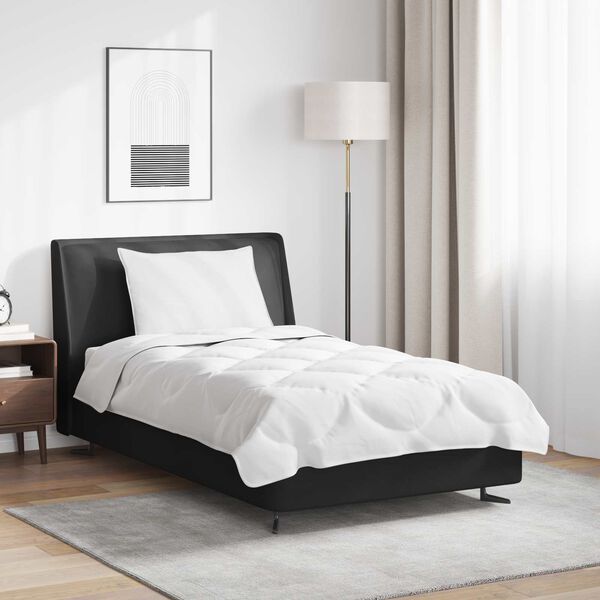 vidaXL Set de Pături cu pernă 2 pcs Alb Microfibră