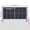 vidaXL Poartă de grădină din oțel 400x200 cm antracit