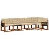 vidaXL Set de canapele de exterior cu pernă 6 pcs Natural și Bej