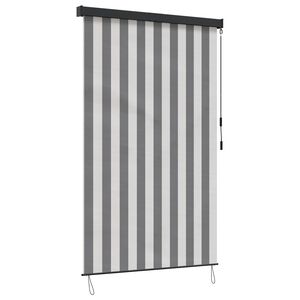 vidaXL Rulou textil Antracit și Alb 60 x 250 cm Țesătură și Aluminiu