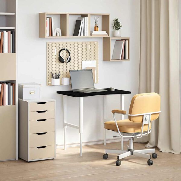 vidaXL Blat de birou maro &icirc;nchis lemn masiv de stejar dreptunghiular