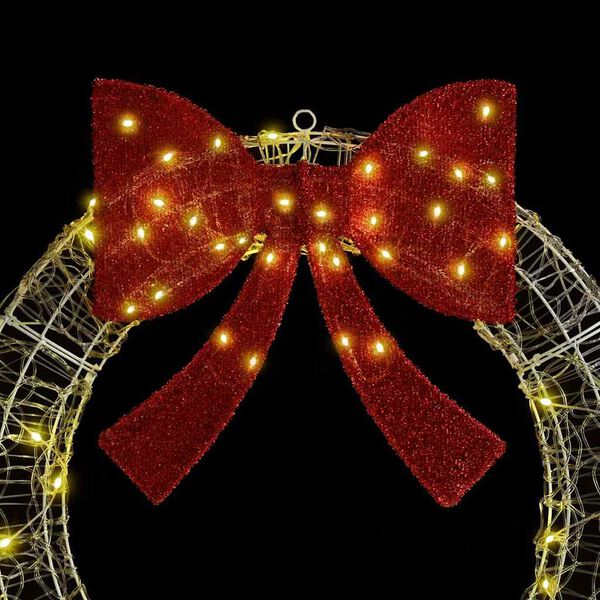 vidaXL Coroană cu 80 LED Alb cald 92 x 9.5 x 92 cm Acril