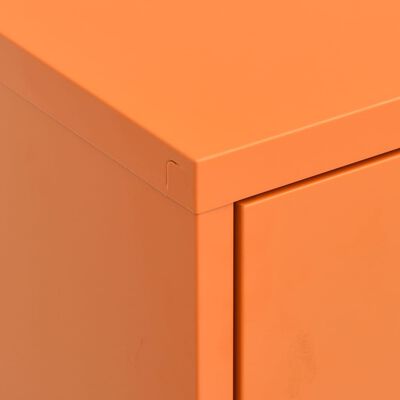 vidaXL Dulap de depozitare, portocaliu, 80x35x101,5 cm, oțel
