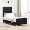 vidaXL Cadru de pat cu headboard Negru 80 x 200 cm țesătură