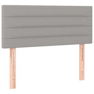 vidaXL Tăblie de pat, gri deschis, 80x5x78/88 cm, textil