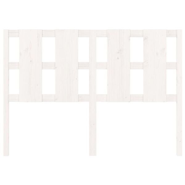 vidaXL Tăblie de pat, alb, 125,5x4x100 cm, lemn masiv de pin