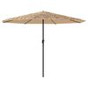 vidaXL Umbrelă soare de grădină cu st&acirc;lp din oțel, maro 388x388x248 cm