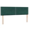 vidaXL Pat box spring cu saltea, verde &icirc;nchis, 140x220 cm, catifea
