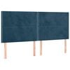 vidaXL Pat box spring cu saltea, albastru &icirc;nchis, 180x200 cm, catifea