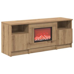 vidaXL Șemineu electric Stejar Artizanal 98 x 28,5 x 40,5 cm