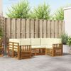vidaXL Set canapea sectională cu pernă 6 pcs Natural și Crem
