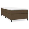 vidaXL Pat box spring cu saltea, maro &icirc;nchis, 90x200 cm, textil