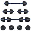 vidaXL Set de Haltere 2 &icirc;n 1 40kg Negru și Albastru