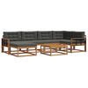 vidaXL Set de canapele de exterior cu pernă 7 pcs Natural și Antracit