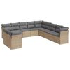 vidaXL Set canapele de grădină cu perne, 11 piese, bej, poliratan
