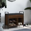 vidaXL Bancă de pantofi, stejar maro, 65,5x32x57,5 cm, lemn prelucrat
