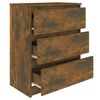 vidaXL Dulap, stejar fumuriu, 60x35x76 cm, lemn prelucrat