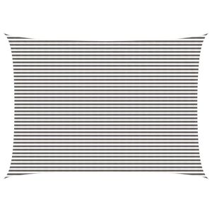 vidaXL P&acirc;nză de umbră 5 x 8 m HDPE Dreptunghiular Gri deschis și alb.