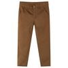vidaXL Pantaloni de copii, coniac, 128