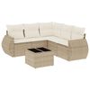 vidaXL Set canapele de grădină cu perne, 6 piese, bej, poliratan