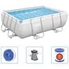 Bestway Set piscină Power Steel, 282x196x84 cm, dreptunghiulară