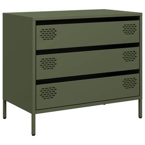 vidaXL Dulap, verde măsliniu, 68x39x58,5 cm, oțel laminat la rece