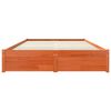 vidaXL Cadru de pat Maroniu cerat 160 x 200 cm Lemn de pin masiv