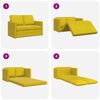 vidaXL Canapea extensibilă 2 &icirc;n 1 galben &icirc;nchis 122x204x55 cm catifea